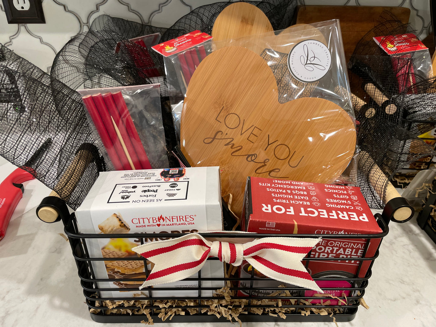 S’mores gift basket