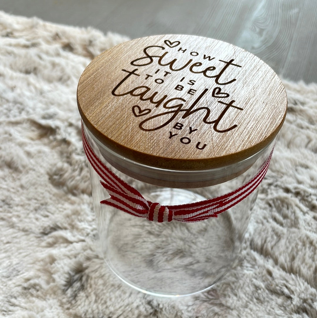 Engraved Candy Jar for Teachers