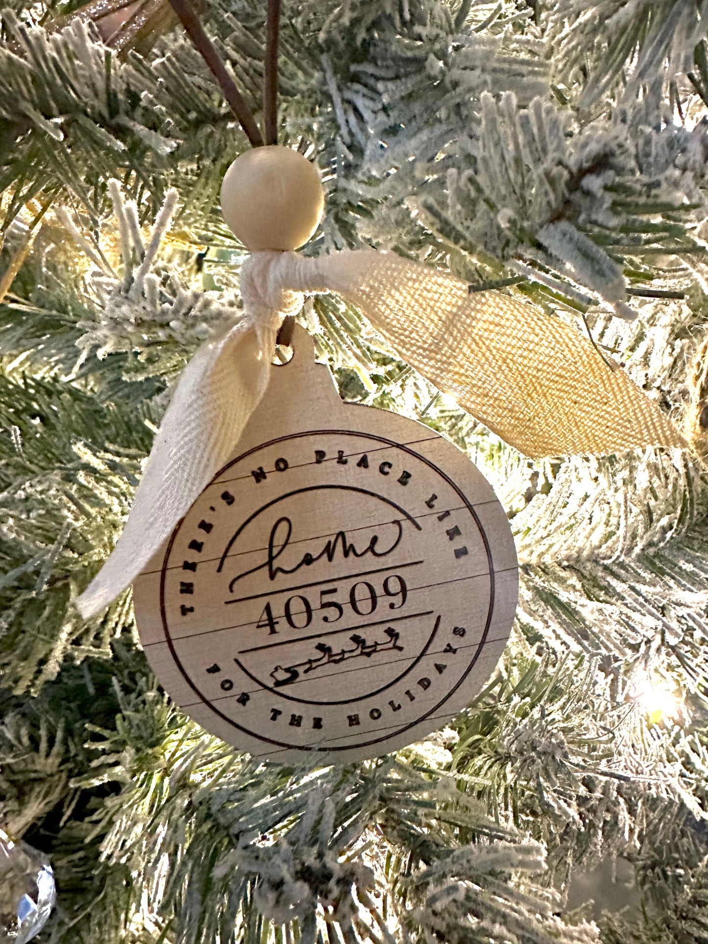 No Place Like Home Zipcode Ornament